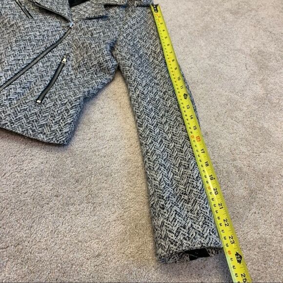 GAP asymmetrical tweed Moto jacket Sz XS - Picture 8 of 9